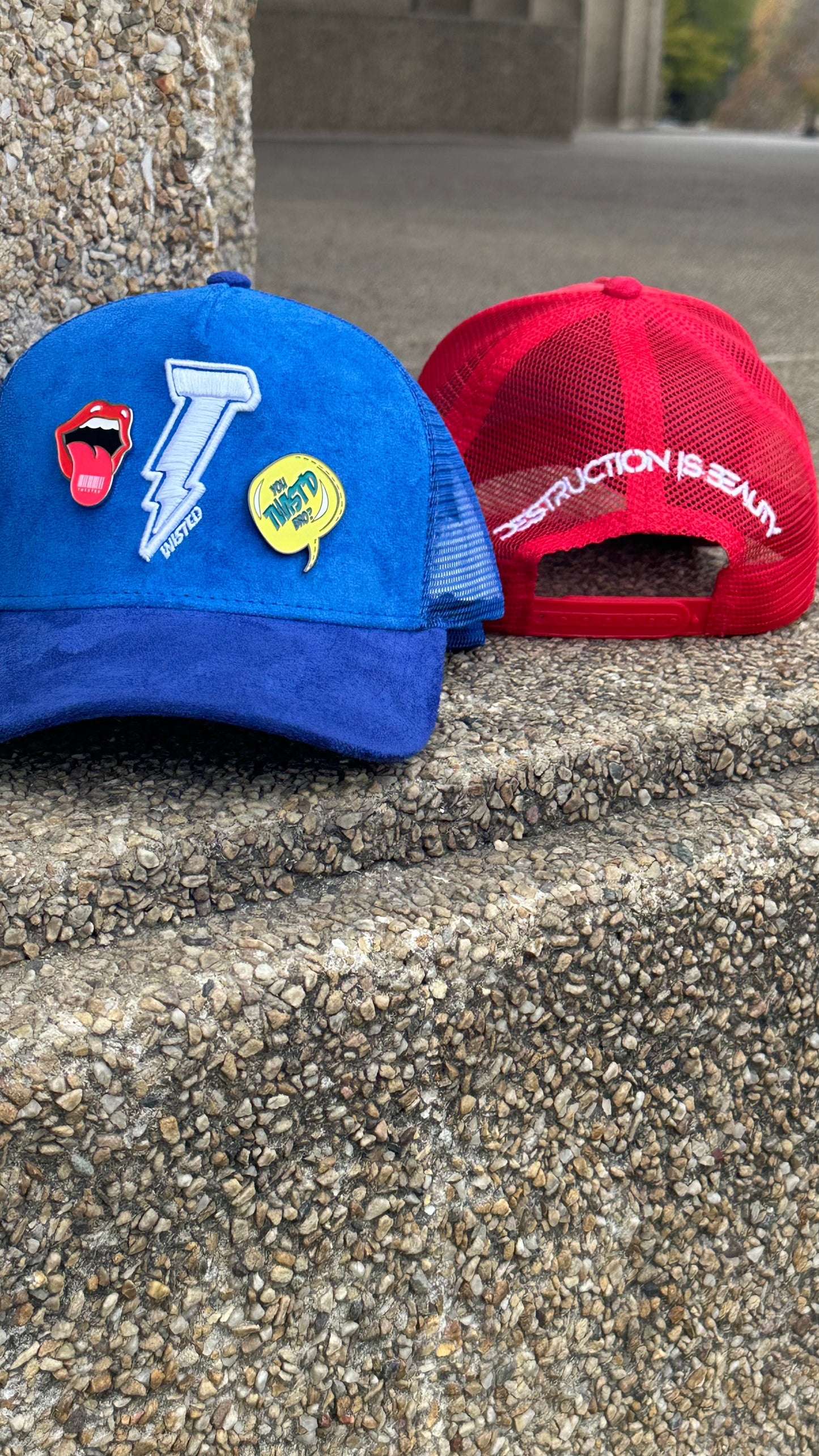 Fire Red Mesh Trucker Hat
