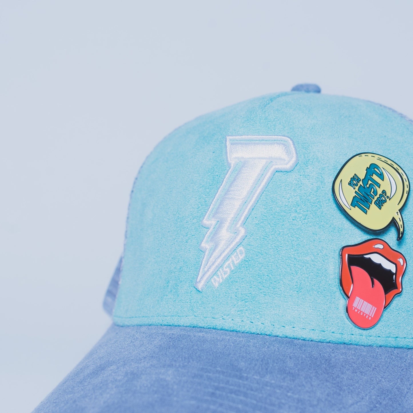 Teal Suede Mesh Trucker