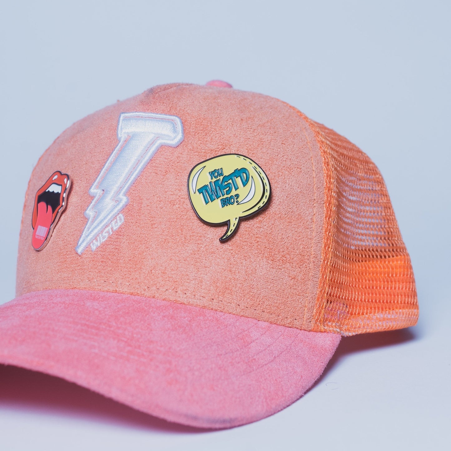 Orange Sherbet Mesh Trucker